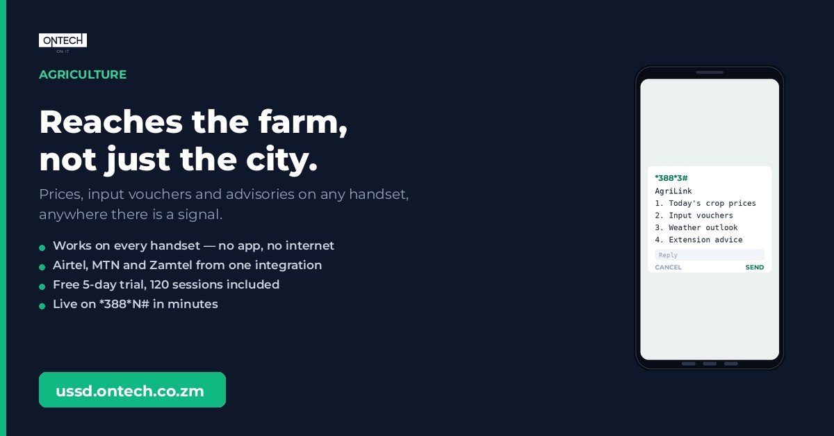 Agriculture USSD ad creative, 1200 × 627
