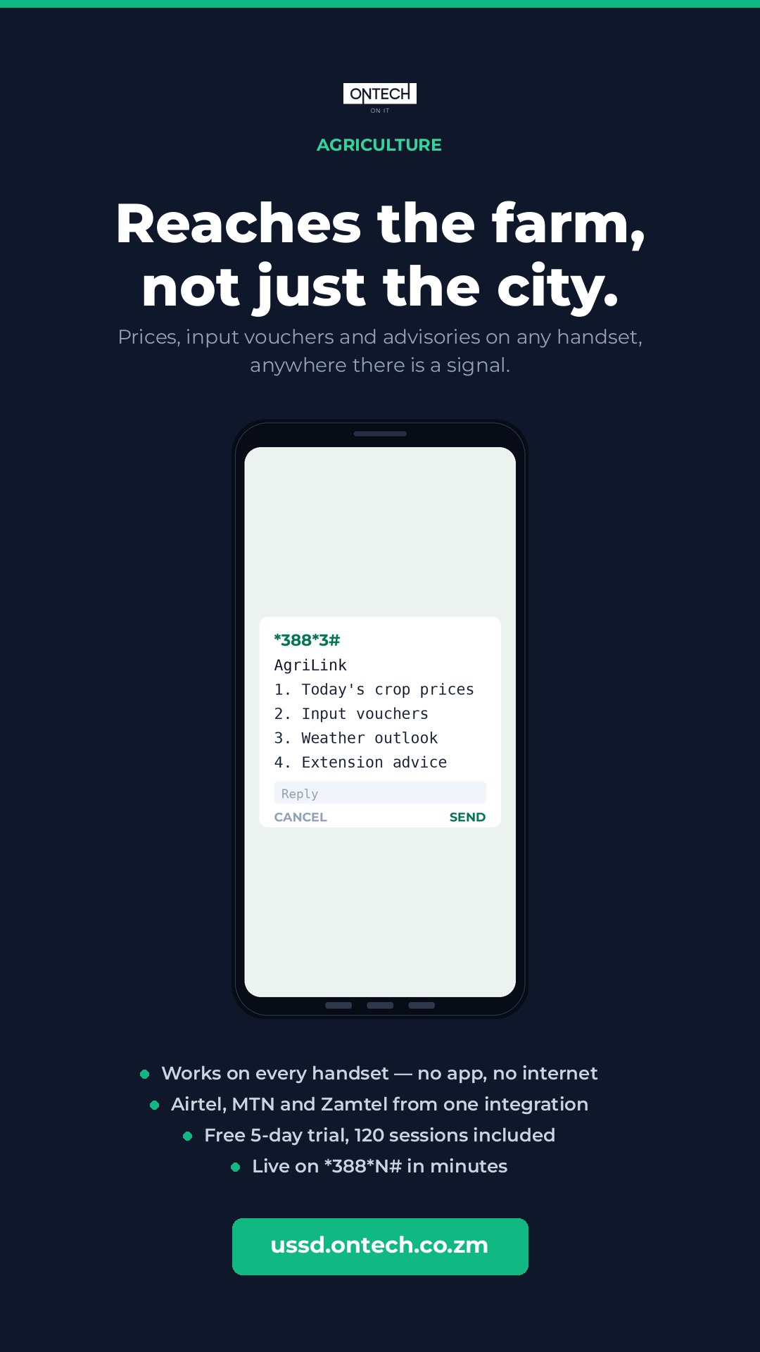 Agriculture USSD ad creative, 1080 × 1920