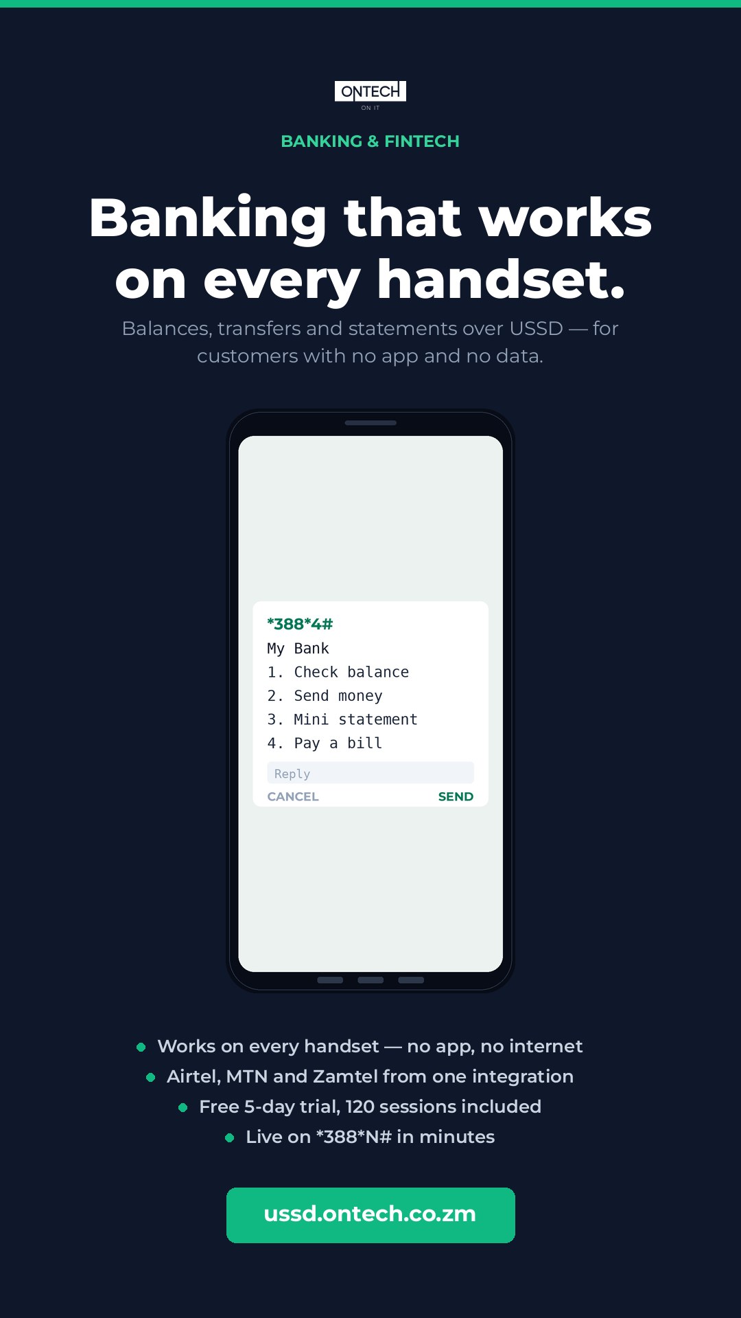 Banking & Fintech USSD ad creative, 1080 × 1920