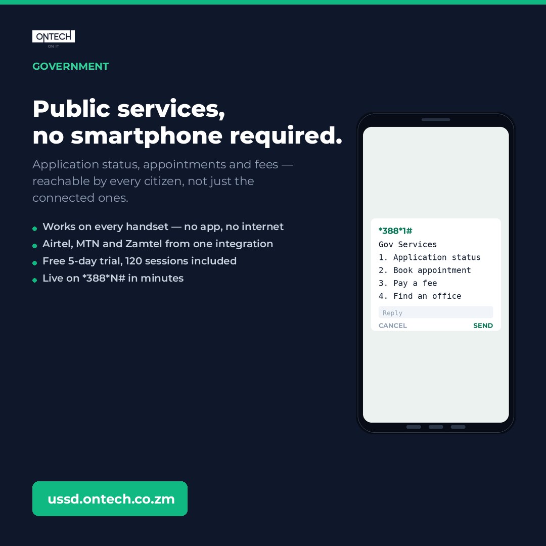 Government USSD ad creative, 1080 × 1080