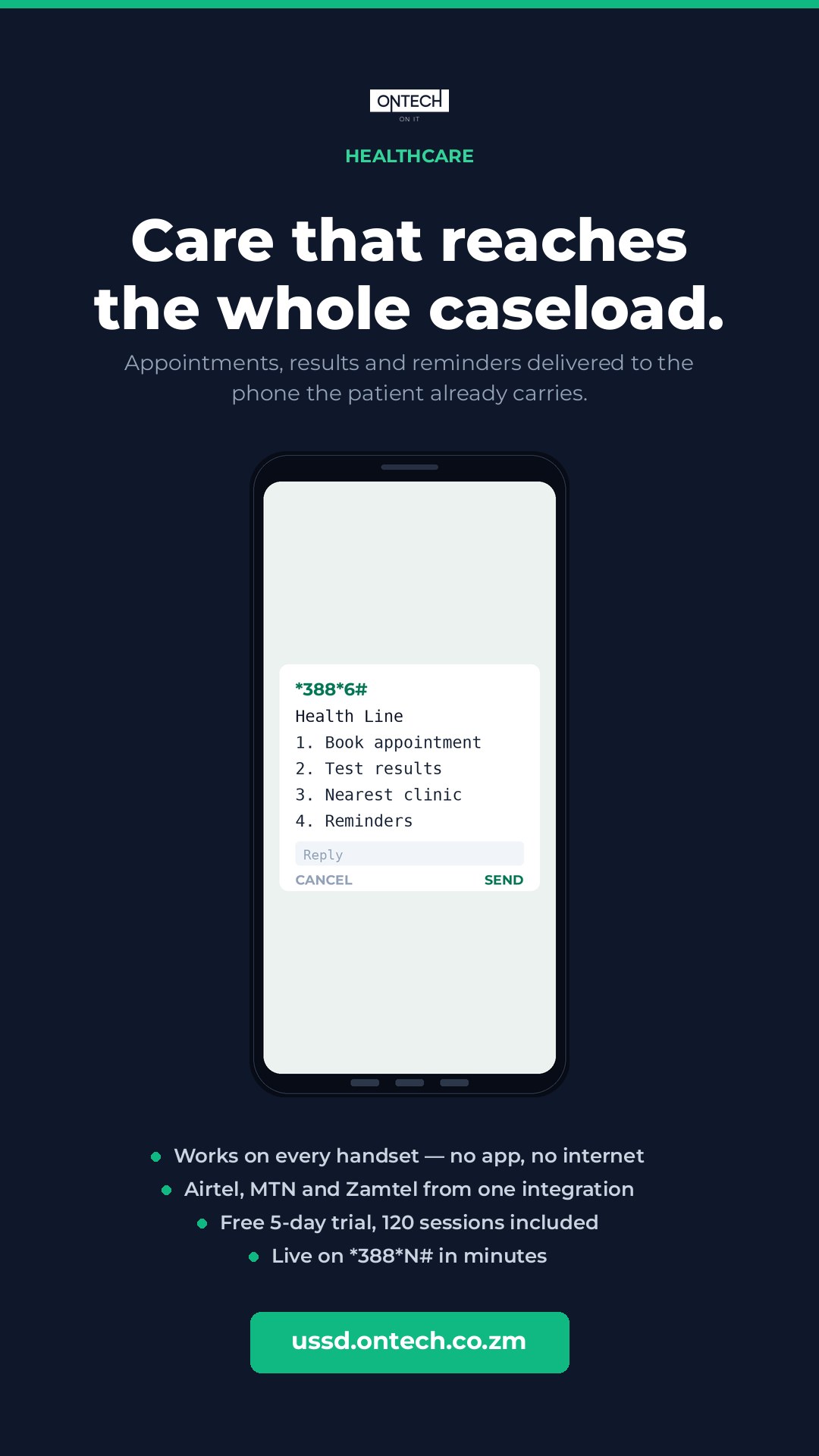 Healthcare USSD ad creative, 1080 × 1920