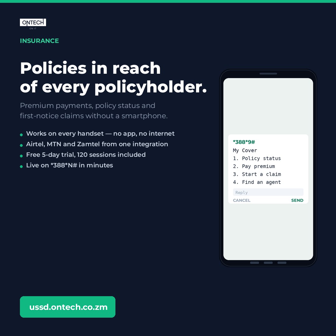 Insurance USSD ad creative, 1080 × 1080
